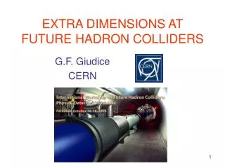 EXTRA DIMENSIONS AT FUTURE HADRON COLLIDERS