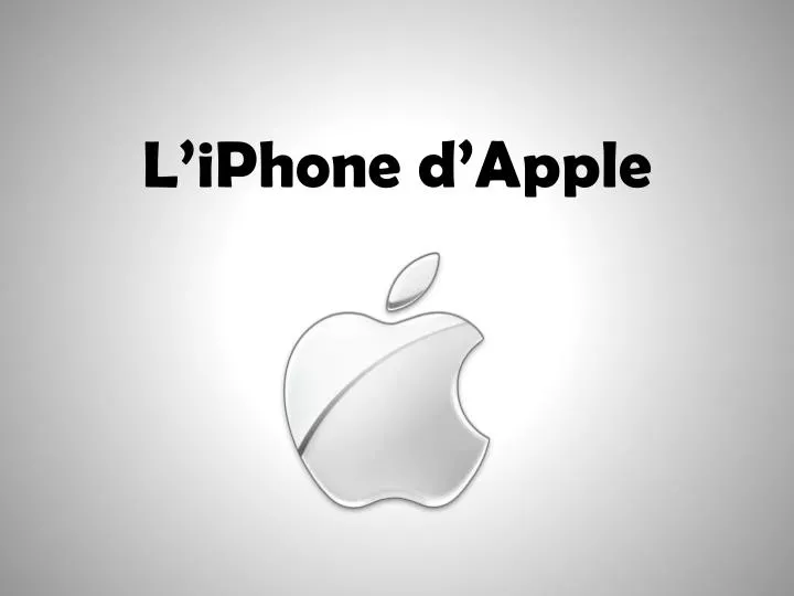 l iphone d apple