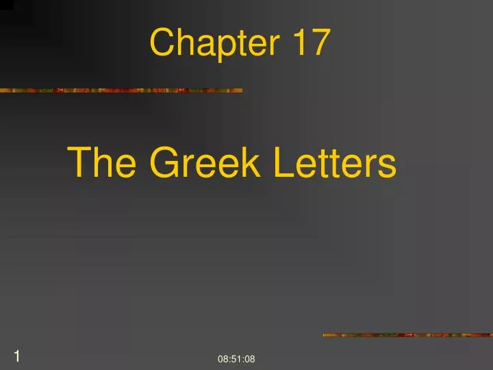 the greek letters