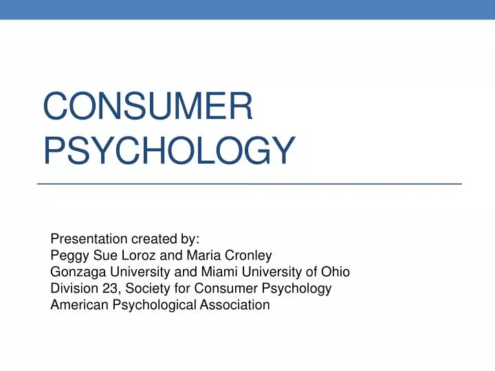 consumer psychology