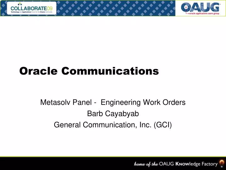 oracle communications
