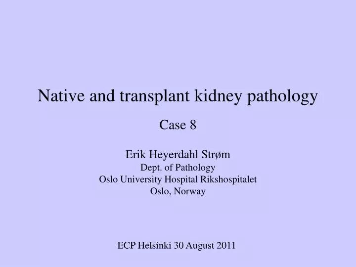 native and transplant kidney pathology
