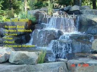 Day 1 The Rock Cycle