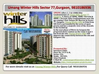 umang winter hills sector 77 gurgaon|9810186936|investors-c