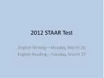 2012 STAAR Test - slide 1