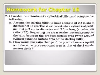 Homework for Chapter 16