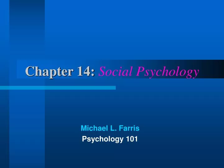 chapter 14 social psychology
