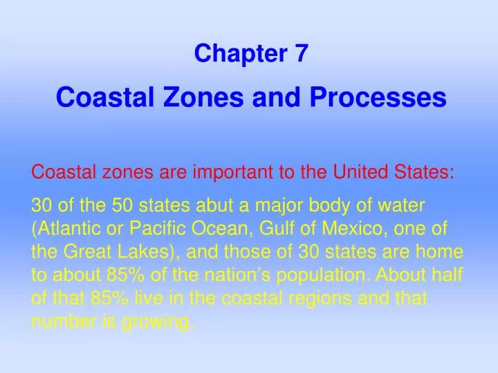 coastal zones and processes