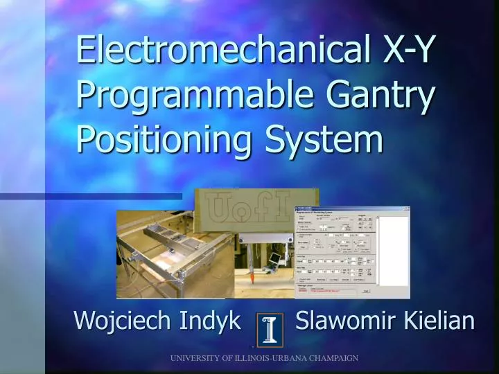 electromechanical x y programmable gantry positioning system