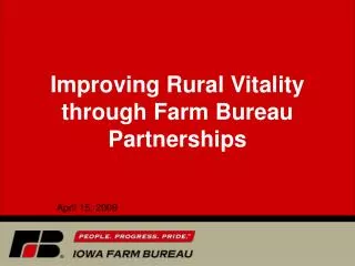 Improving Rural Vitality through Farm Bureau Partnerships