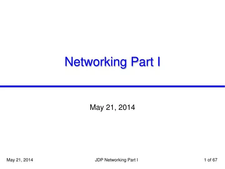 networking part i