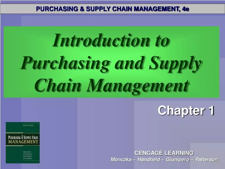 introduction to purchasing and supply chain management