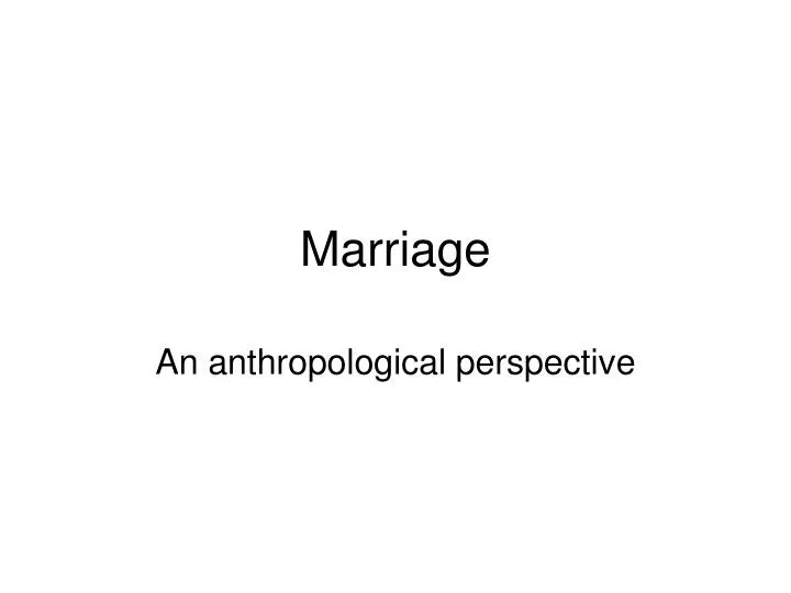 marriage