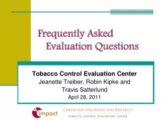 Frequently Asked Evaluation Questions