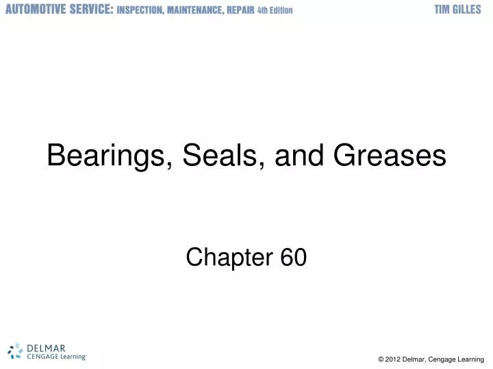 bearings seals and greases