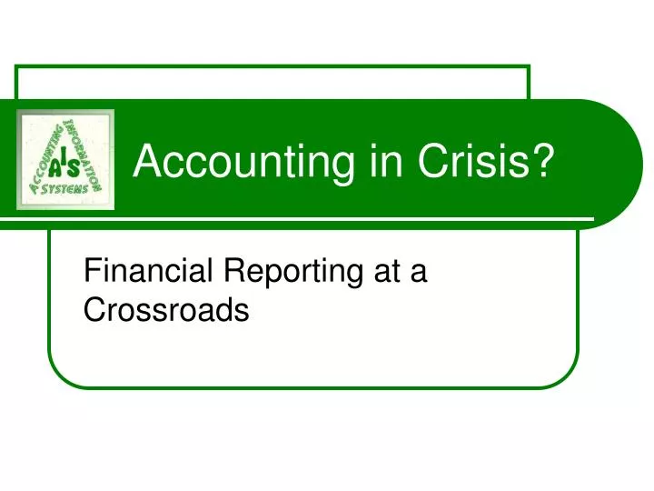 accounting in crisis