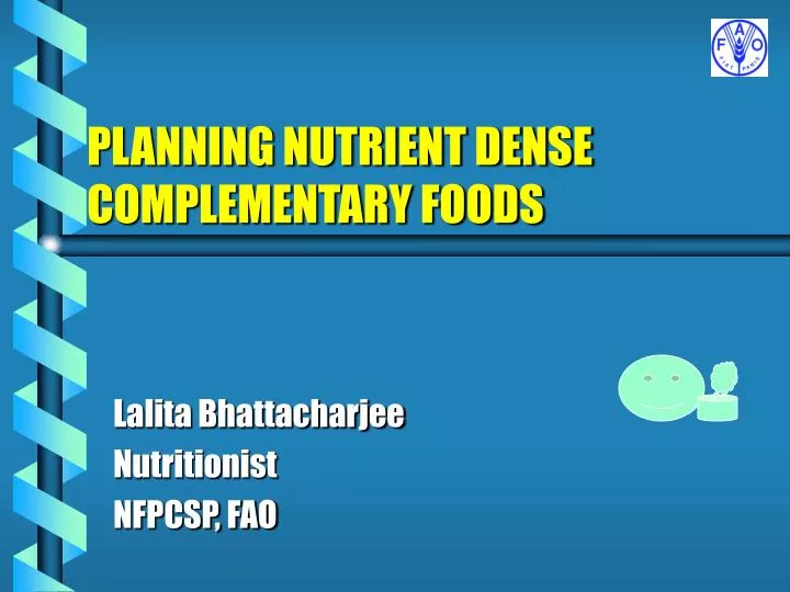 planning nutrient dense complementary foods