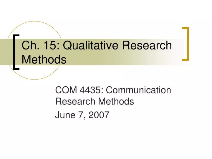 ch 15 qualitative research methods