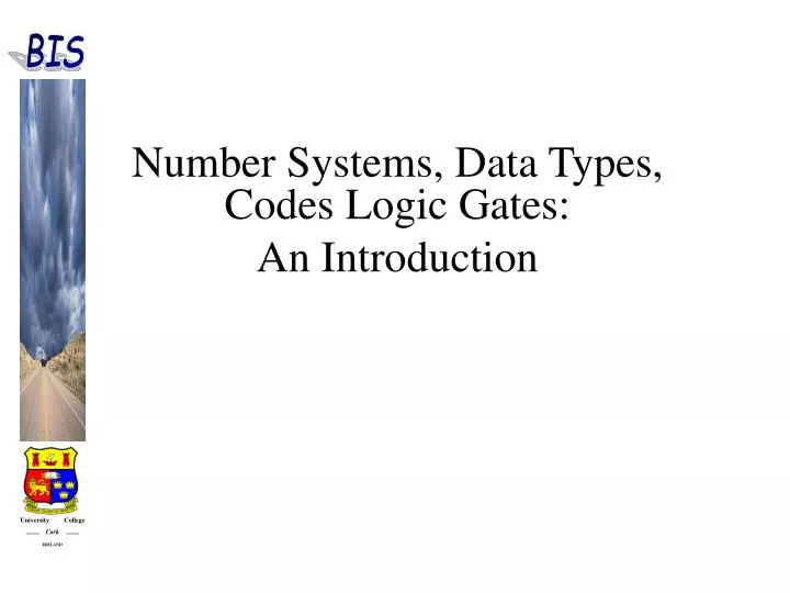 number systems data types codes logic gates an introduction