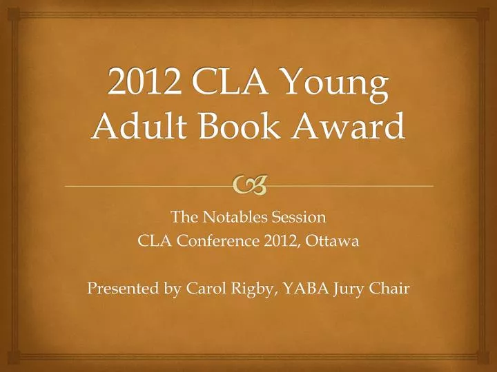 2012 cla young adult book award
