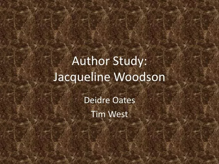 author study jacqueline woodson