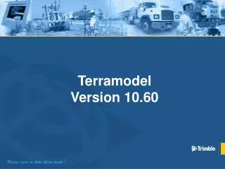 Terramodel Version 10.60