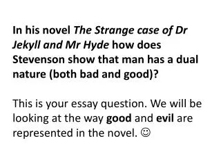 Using the description of Mr Hyde, that we are given in Chapter 2 when Mr Utterson meets him, complete the following task