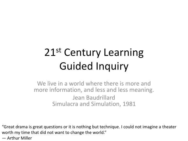 21 st century learning guided inquiry