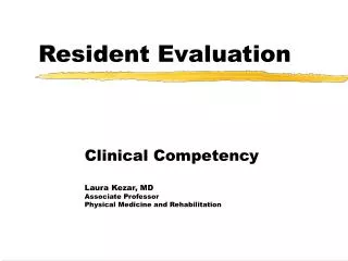 Resident Evaluation