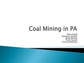 Coal Mining in PA