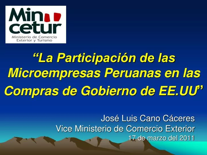 la participaci n de las microempresas peruanas en las compras de gobierno de ee uu