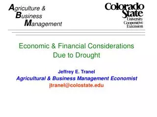 A griculture &amp; B usiness M anagement