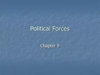 Political Forces