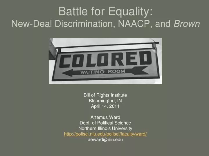 battle for equality new deal discrimination naacp and brown