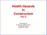 Health Hazards in Construction Part 2
