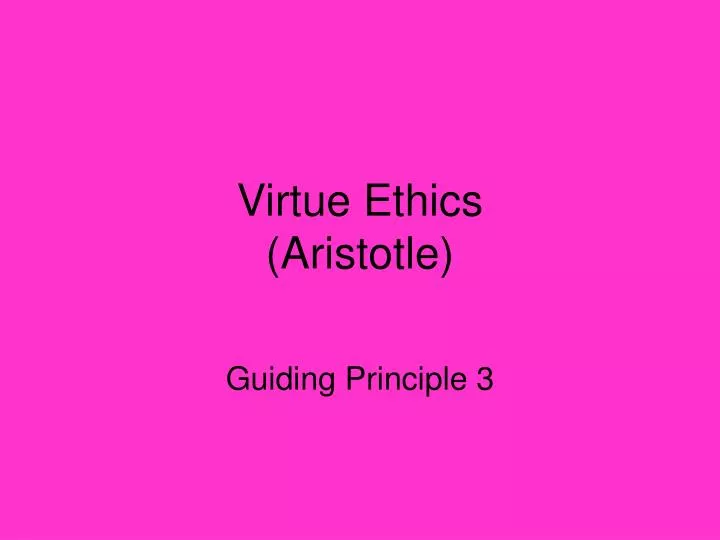 virtue ethics aristotle