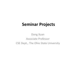 Seminar Projects