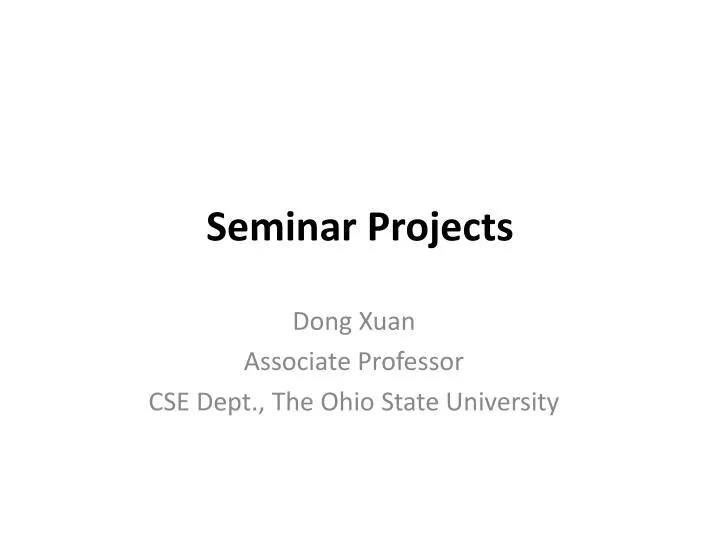 seminar projects
