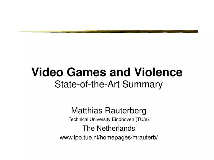 video games and violence