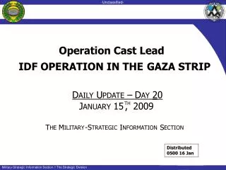 IDF OPERATION IN THE