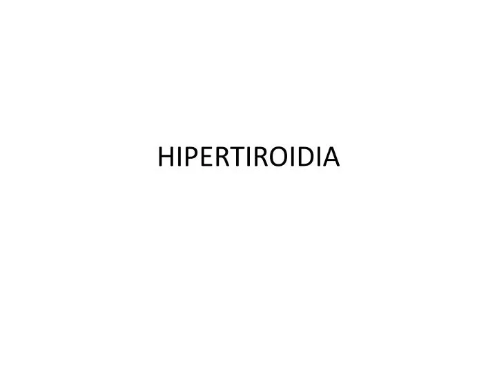 hipertiroidia