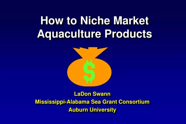 how to niche market aquaculture products