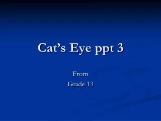 Cat’s Eye ppt 3