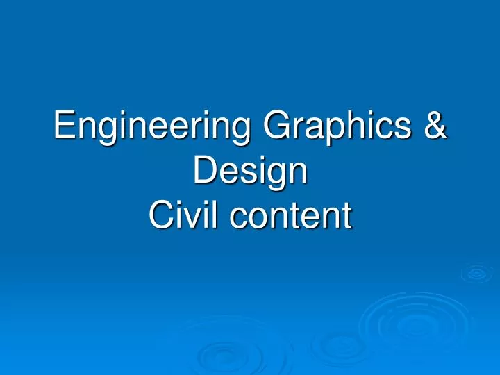 engineering graphics design civil content