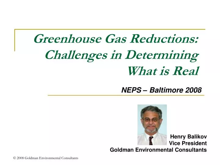greenhouse gas reductions challenges in determining what is real