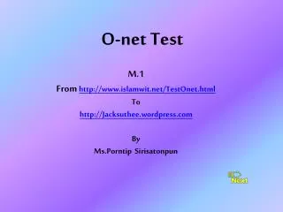O-net Test