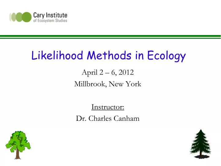 likelihood methods in ecology