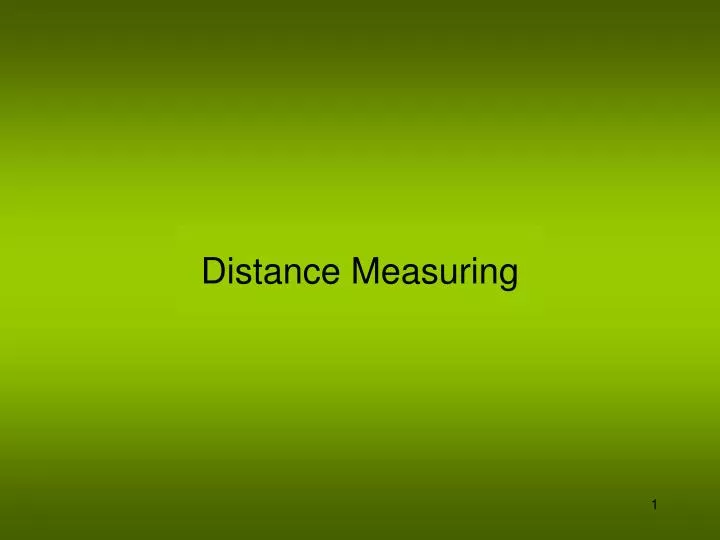 distance measuring