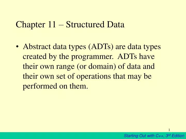 chapter 11 structured data