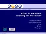 EGEE - An international computing Grid infrastructure - slide 1